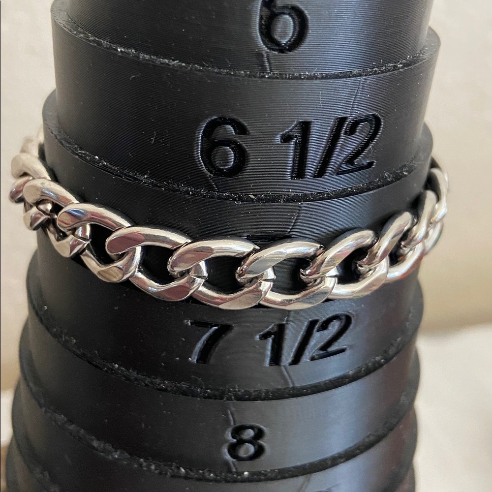5/$10❤️❤️❤️Silver Tone Zinc Alloy Polished Curb Link Bracelet - Picture 3 of 4